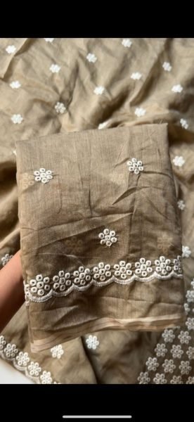 Dynamic Antique Mouse Color Chanderi Saree with Butti Blouse for Women Cotton Sarees Wholesale