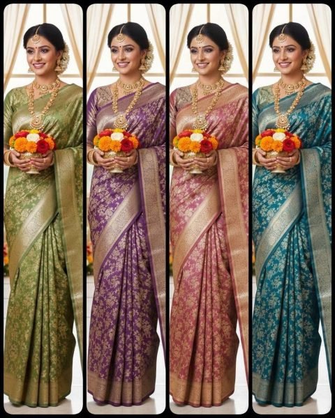 Dynamic Blue Premium Pattu Silk Saree with Contrast Matching Blouse Silk Sarees Wholesale