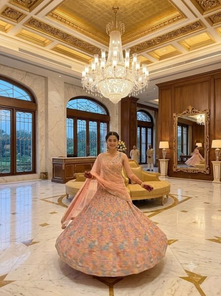 Dynamic Cream Designer Butterfly Net Lehenga with Embroidered Front and Back Blouse Designer Lehenga Choli