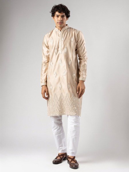 Dynamic Cream Designer Men's Kurta Bottom Collection with Premium Festive Look Mens Wear