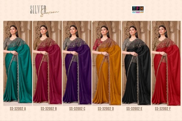 Dynamic Teal Green Fiona Satin Silk Saree with Tussar Silk Blouse Designer Collection Silk Sarees Wholesale