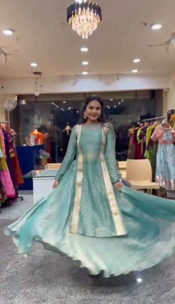 Dynamic Teal Green Premium Salsa Crush Lehenga Choli with Fully Stitched Blouse Ready To Wear Collection
