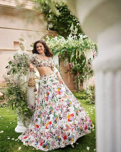 Dynamic White Designer Masti Silk Lehenga with Sequin Embroidery and Dupatta  Designer Lehenga Choli