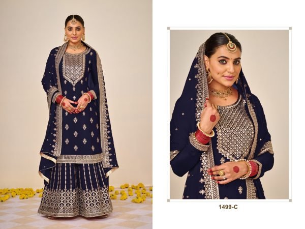 Eba Hurma Heavy Faux Georgette With Embroidery Work Palazzo Suit  Designer Plazzo Salwar Suits Wholesale