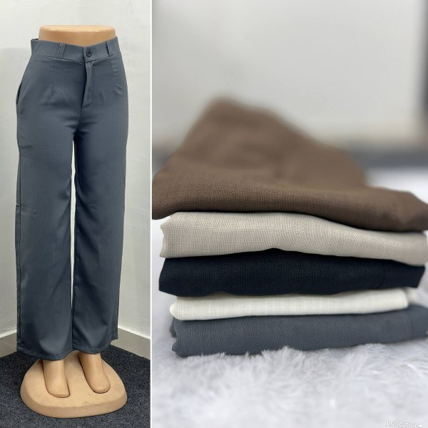 Efficient Brown Premium Textured Palazzo Trousers with Functional Side Pocket Bottom Wear