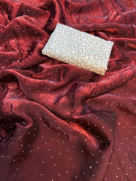 Efficient Maroon Soft Silk Saree Collection With Cream Unstitch Blouse Silk Sarees Wholesale