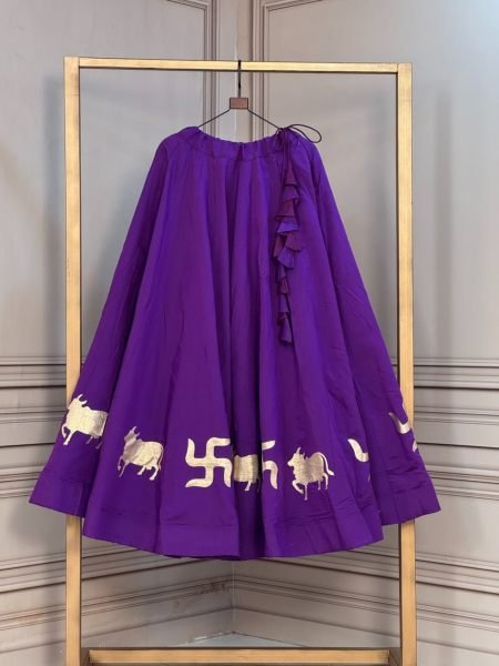 Efficient Purple Party Wear Roman Lehenga with Attractive Gota Lace Work at Wholesale Rate  Lehenga