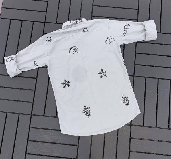 Efficient White Men’s Cotton Shirt with Elegant Embroidery Work at Manufacturer  Mens Shirt