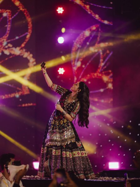 Effortless Black Printed Muslin Cotton Lehenga Choli with Coin Handwork Lace Dupatta Navratri Lehnega Choli
