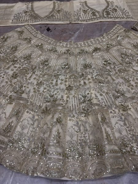 Effortless OffWhite Wedding Wear Soft Net Lehenga with Coding Sequin Embroidery Designer Lehenga Choli