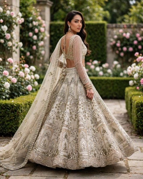 Effortless OffWhite Wedding Wear Soft Net Lehenga with Coding Sequin Embroidery Designer Lehenga Choli