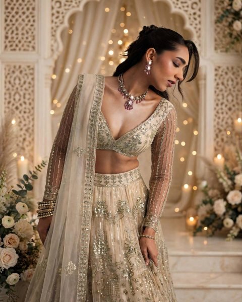 Effortless OffWhite Wedding Wear Soft Net Lehenga with Coding Sequin Embroidery Designer Lehenga Choli