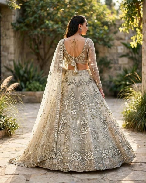 Effortless OffWhite Wedding Wear Soft Net Lehenga with Coding Sequin Embroidery Designer Lehenga Choli