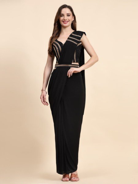 Effortless Party Look Imported Crystal Ready Saree with Luxury Finish Blouse Ready To Wear Saree 