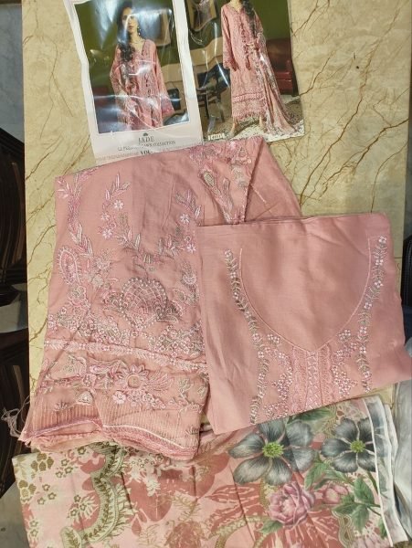 Effortless Pink Elegant Heavy Embroidered Cotton Suit Collection for Women Pakistani Suits Wholesale