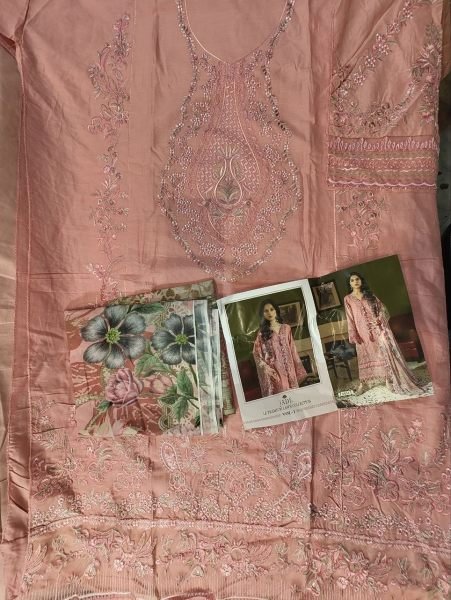 Effortless Pink Elegant Heavy Embroidered Cotton Suit Collection for Women Pakistani Suits Wholesale