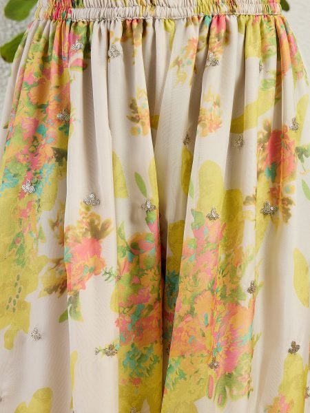 Effortless Yellow Designer Chinon Kurti Set with Matching Pant and Embroidered Dupatta Designer Plazzo Salwar Suits Wholesale