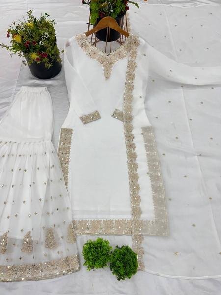 Eid Special Designer Party Wear Sharara Suit Fully Stitched By Royal Export  Ready To Wear Collection