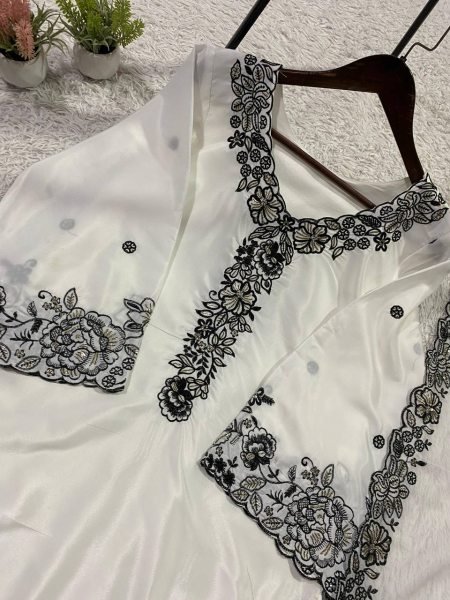 Eid Special French Crepe Palazzo Suit with Sequence Embroidery for Festive Wear Ready To Wear Collection