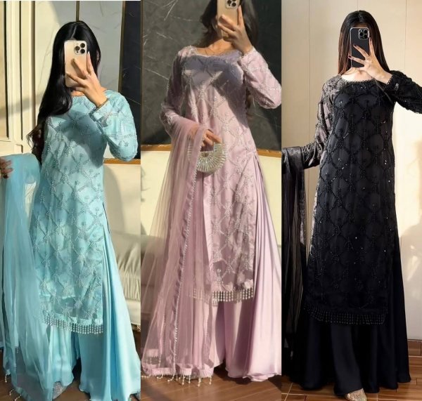 Eid Special Pakistani Plazzo Suit at Wholesale Price Ready To Wear Collection