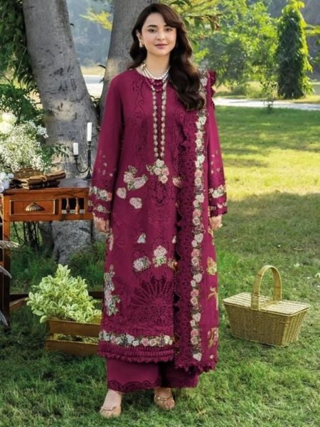 Elaf Premium Edison Cotton Chikankari Suit with Kotta Check Dupatta for Festive Wear 