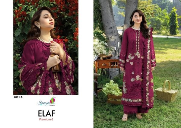 Elaf Premium Edison Cotton Chikankari Suit with Kotta Check Dupatta for Festive Wear Cotton Salwar Kameez Wholesale
