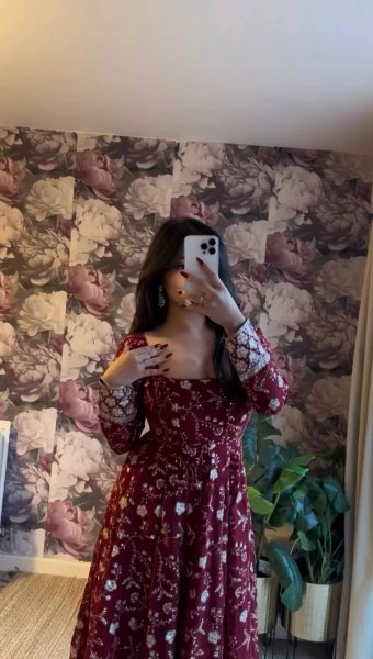 Elegant 4 Meter Flair Anarkali Gown in Georgette with Sequence Work   Dupatta Perfect for Weddings Embroidery Kurtis 