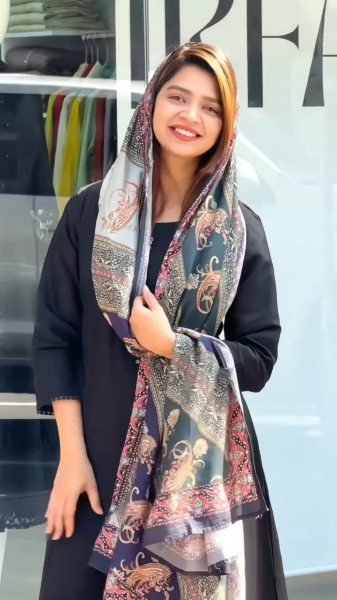 Elegant Black Roman Silk Gown Style Kurti Set with Dupatta for Party Wear Anarkali Kurtis 