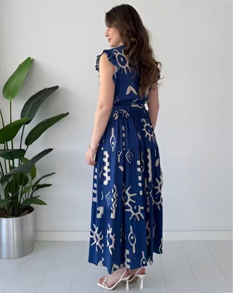 Elegant Blue Rayon Digital Printed Outfit for Daily Wear  Western Ladies Top Wholesale