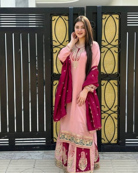 Royal Chinnon Sharara Set with Heavy Embroidery & Dupatta Festive Showstopper Ready To Wear Collection