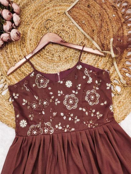 Elegant Cosmos Rayon Gown Palazzo Dupatta Set  Wholesale Party And Wedding Wear Anarkali Kurtis 