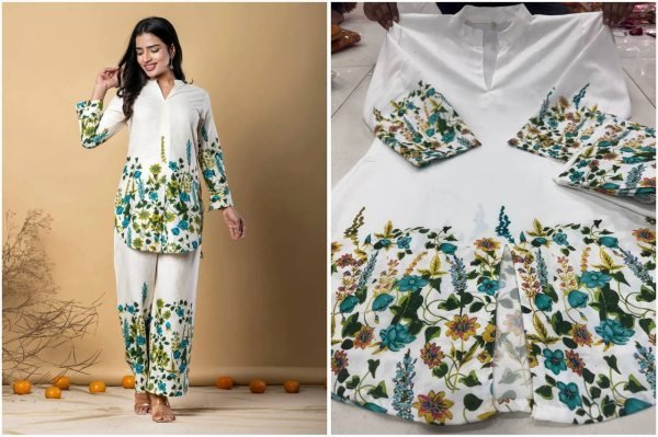 Elegant Cotton Silk Printed Co ord Set for Women Perfect for Vacations CO ORD Sets