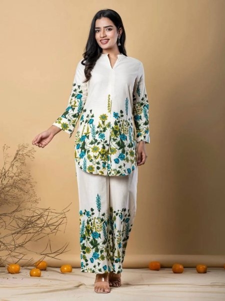 Elegant Cotton Silk Printed Co ord Set for Women Perfect for Vacations CO ORD Sets