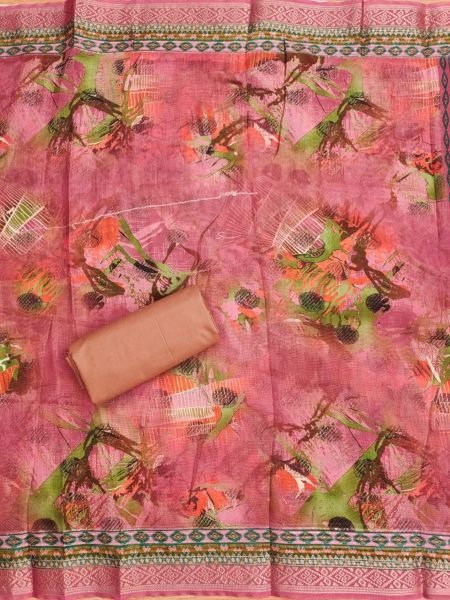 Elegant Foil Print Dress Material With digital print Dupatta  Color Set Matching Dress Material Wholesale