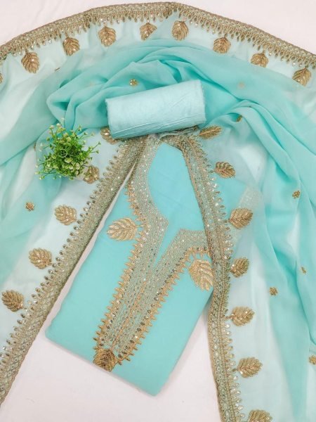 Elegant Georgette (Jorjat) Suit Set with Sequin&Embroidery 3-Piece Dress – Best Price for Resellers Dress Material 