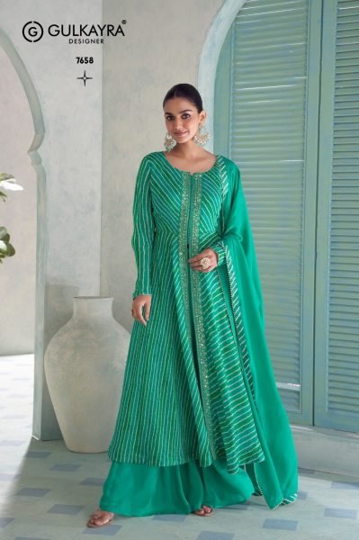 Elegant Green Real Chinon Digital Print Top with Matching Bottom and Dupatta at Wholesale Rate Designer Plazzo Salwar Suits Wholesale