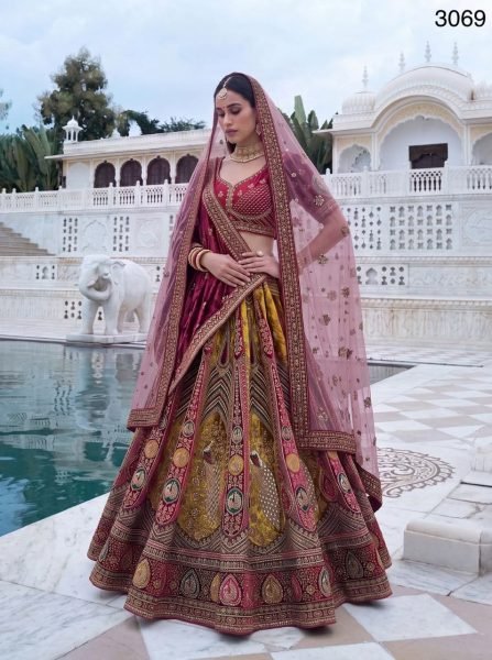 Elegant Maroon Velvet Bridal Lehenga Choli with Designer Patch  Dori and Sequins Work at Wholesale Rate Bridal Lehenga Choli