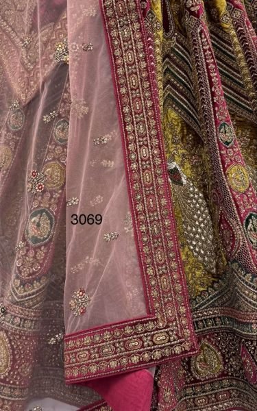Elegant Maroon Velvet Bridal Lehenga Choli with Designer Patch  Dori and Sequins Work at Wholesale Rate Bridal Lehenga Choli