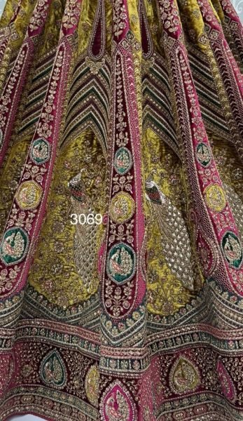 Elegant Maroon Velvet Bridal Lehenga Choli with Designer Patch  Dori and Sequins Work at Wholesale Rate Bridal Lehenga Choli