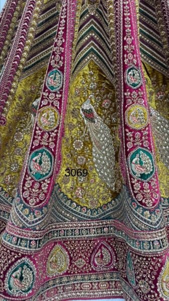 Elegant Maroon Velvet Bridal Lehenga Choli with Designer Patch  Dori and Sequins Work at Wholesale Rate Bridal Lehenga Choli
