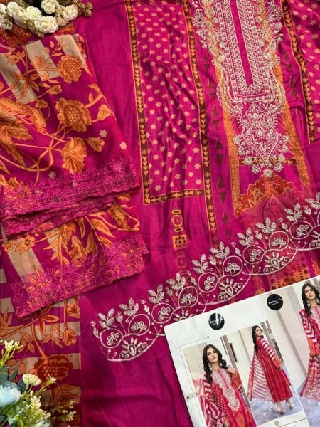 Elegant Mchbool Tex Cotton Printed Salwar Kameez with Chiffon Work Dupatta Pakistani Suits Wholesale