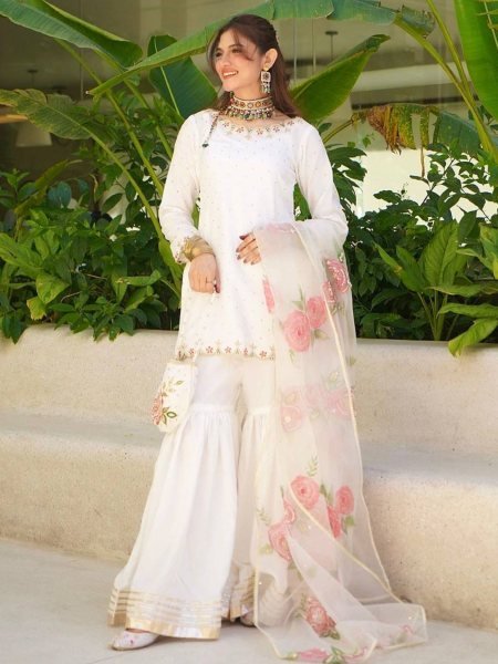 Elegant Palazzo Set with Fancy Dupatta Perfect for Weddings & Celebrations Ready To Wear Suit