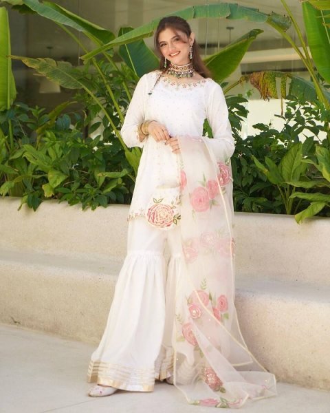 Elegant Palazzo Set with Fancy Dupatta Perfect for Weddings & Celebrations Ready To Wear Collection