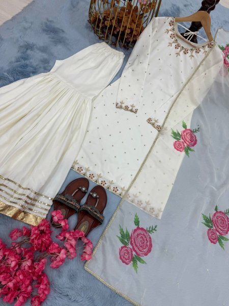 Elegant Palazzo Set with Fancy Dupatta Perfect for Weddings & Celebrations Ready To Wear Collection