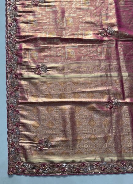 Elegant Pink Pure Kanjivarm Silk Saree with Running Silk Blouse at Manufacturer Rate Silk Sarees Wholesale