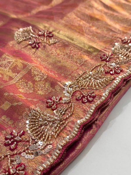 Elegant Pink Pure Kanjivarm Silk Saree with Running Silk Blouse at Manufacturer Rate Silk Sarees Wholesale