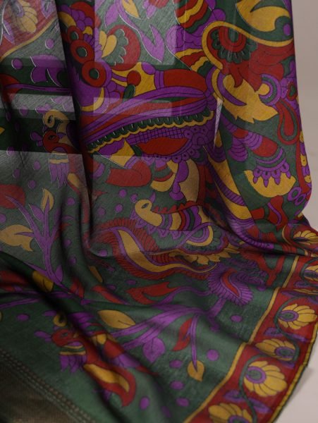 Elegant Polyester Viscose Chanderi Saree with Traditional Print and Zari Border Surat Based Manufacturer New Launch Silk Sarees Wholesale