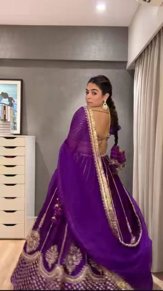 Regal Purple Bridal Lehenga Choli in Chinon Silk with Zari   Sequin Embroidery Designer Wedding Edition Designer Lehenga Choli