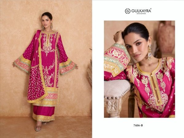 Elegant Real Chinon Embroidery Work Pakistani Designer Salwar Suit Wholesaler Pakistani Suits Wholesale