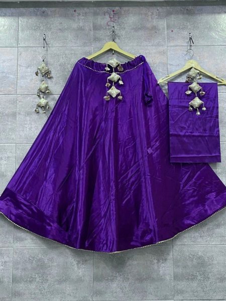 Elegant Semi Gaji Silk Lehenga with Canvas Flair Navratri Special in Vibrant Colors  Lehenga
